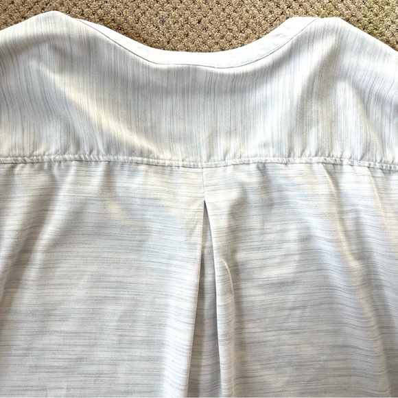 LOFT Outlet Lounge White Button Down Shirt Womens Size XL Mandarin Collar Sleep - Picture 10 of 10
